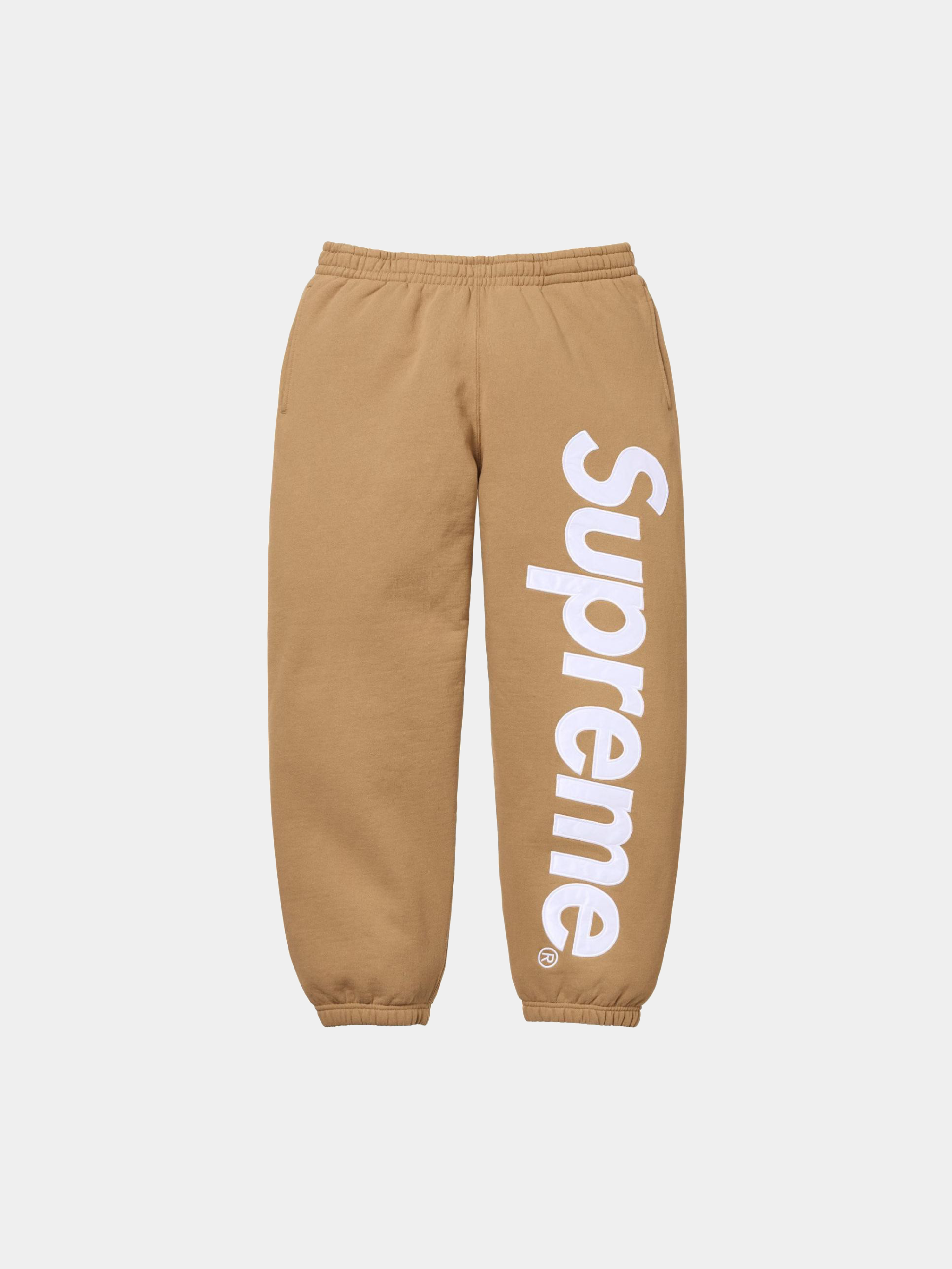 Supreme Satin Appliqué Sweatpant 'Light Tan'