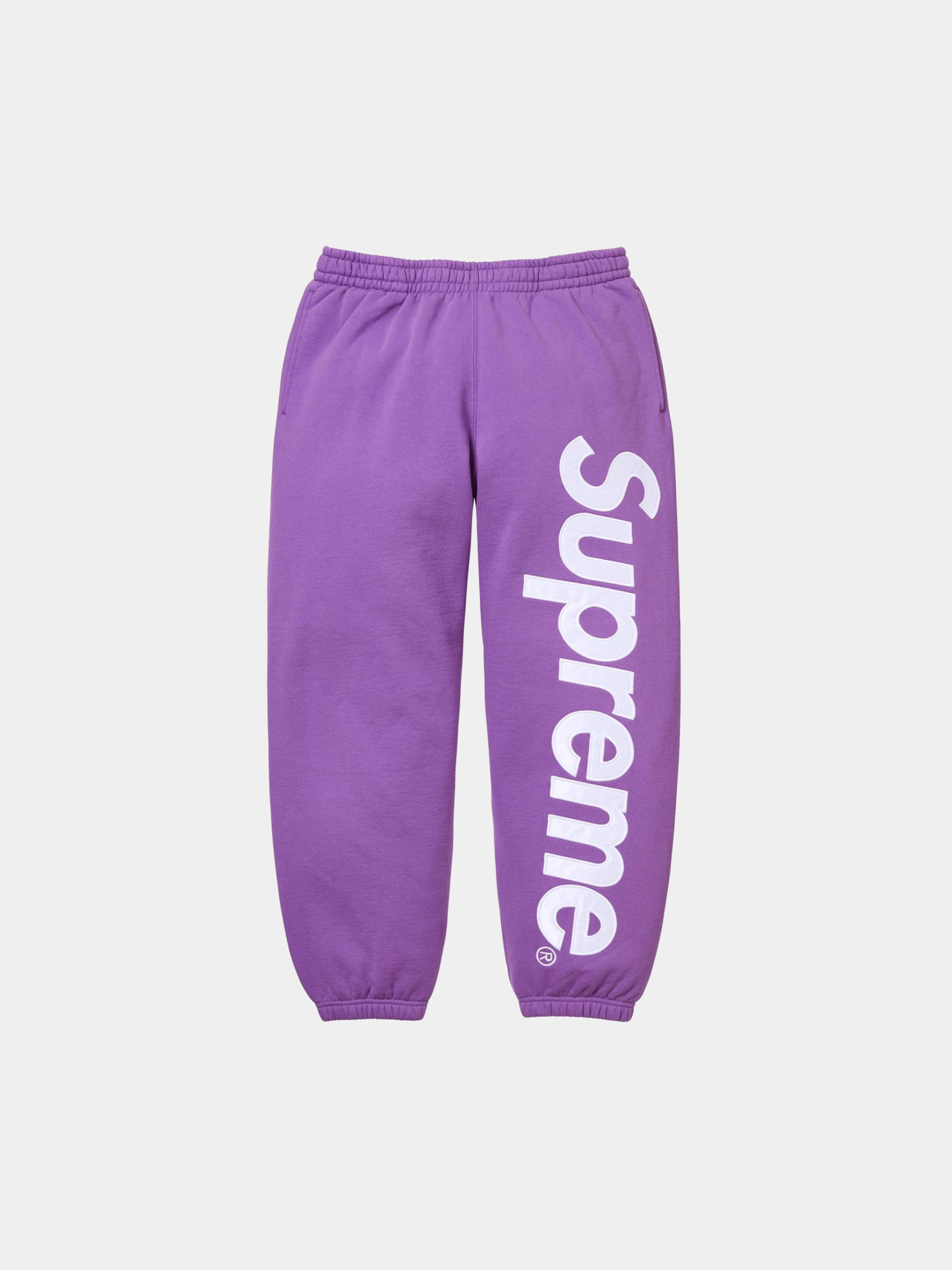 Supreme Satin Appliqué Sweatpant 'Violet'