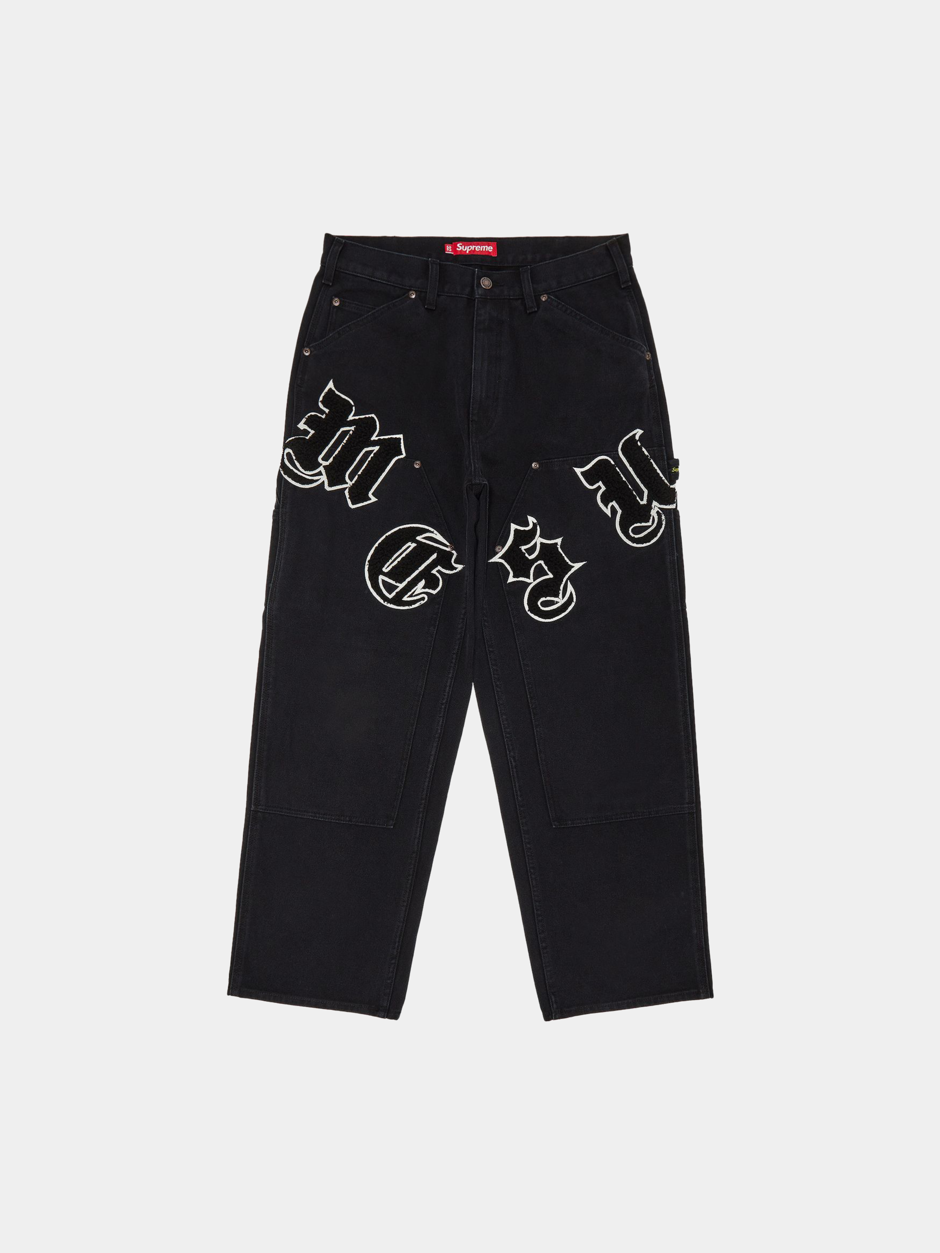 Supreme Old English Canvas Double Knee Painter Pant 'Black'