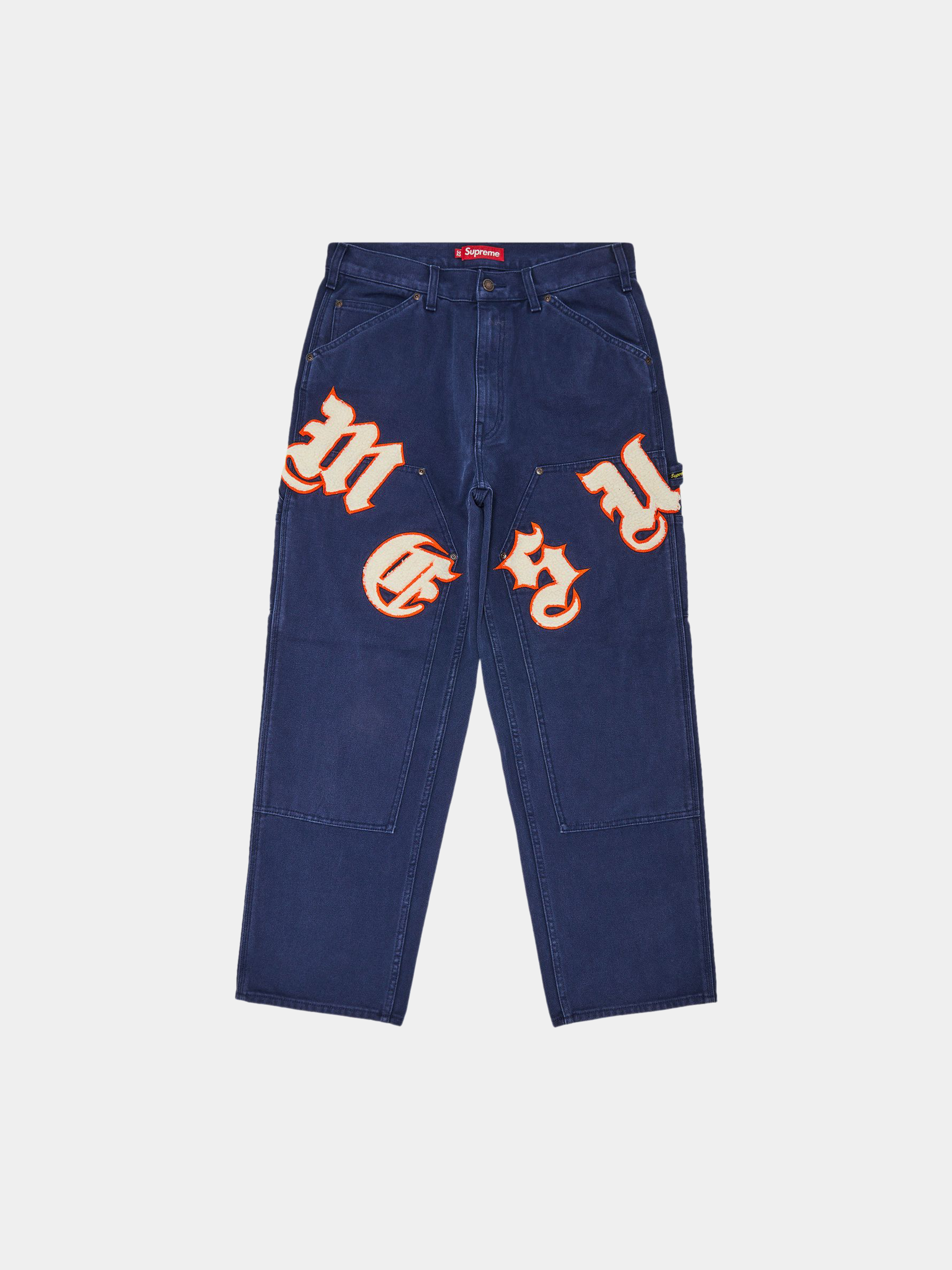 Supreme Old English Canvas Double Knee Painter Pant 'Navy'