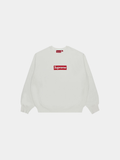 Supreme Washed Box Logo Crewneck 'White'