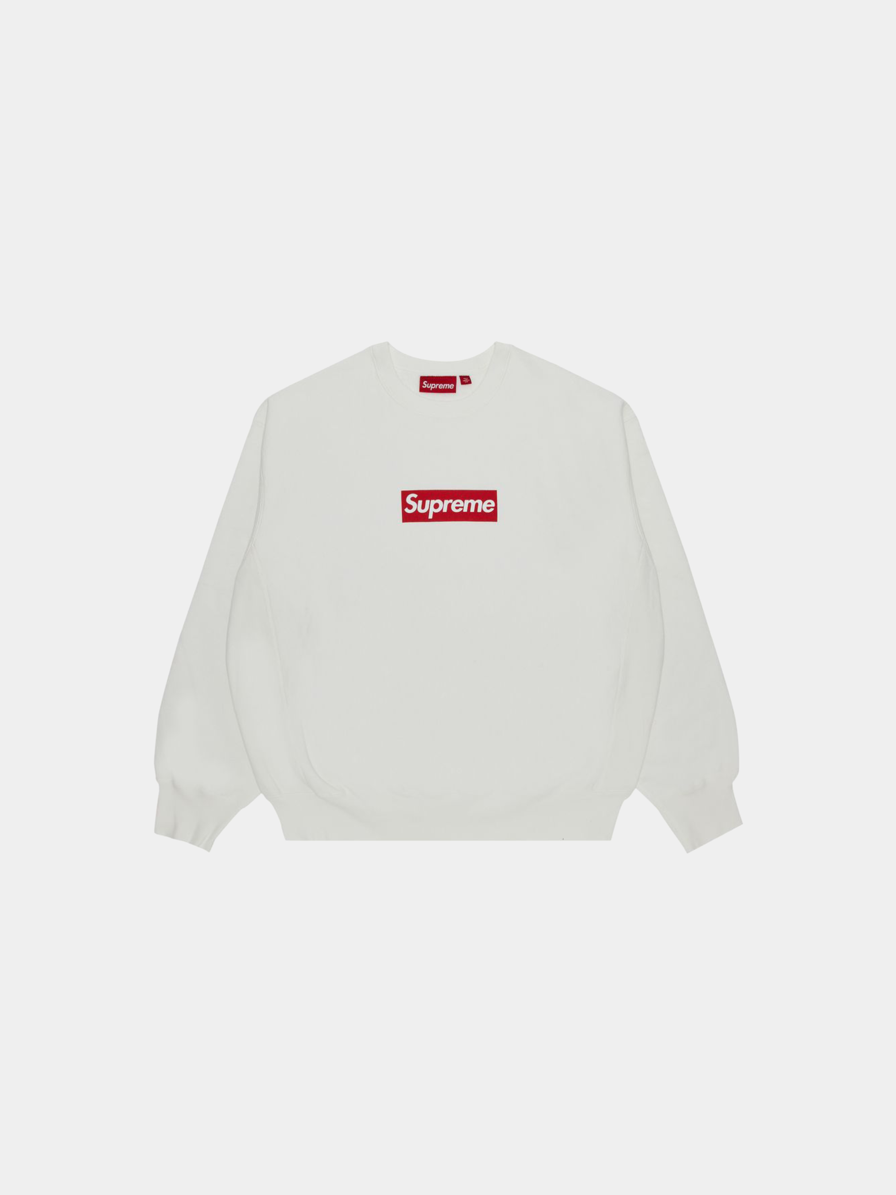 Supreme Washed Box Logo Crewneck 'White'