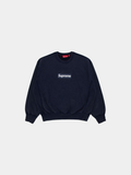 Supreme Washed Box Logo Crewneck 'Navy'