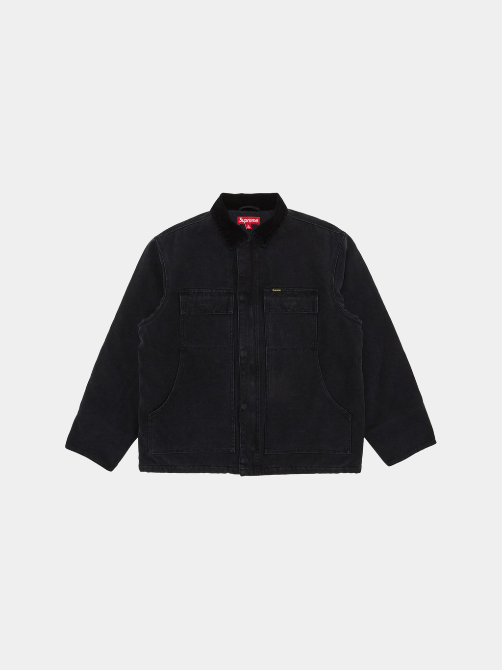 Supreme Old English Canvas Work Jacket 'Black'
