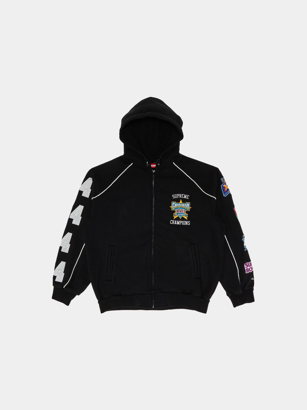 Supreme Playoffs Zip Up Hooded Sweatshirt 'Black'