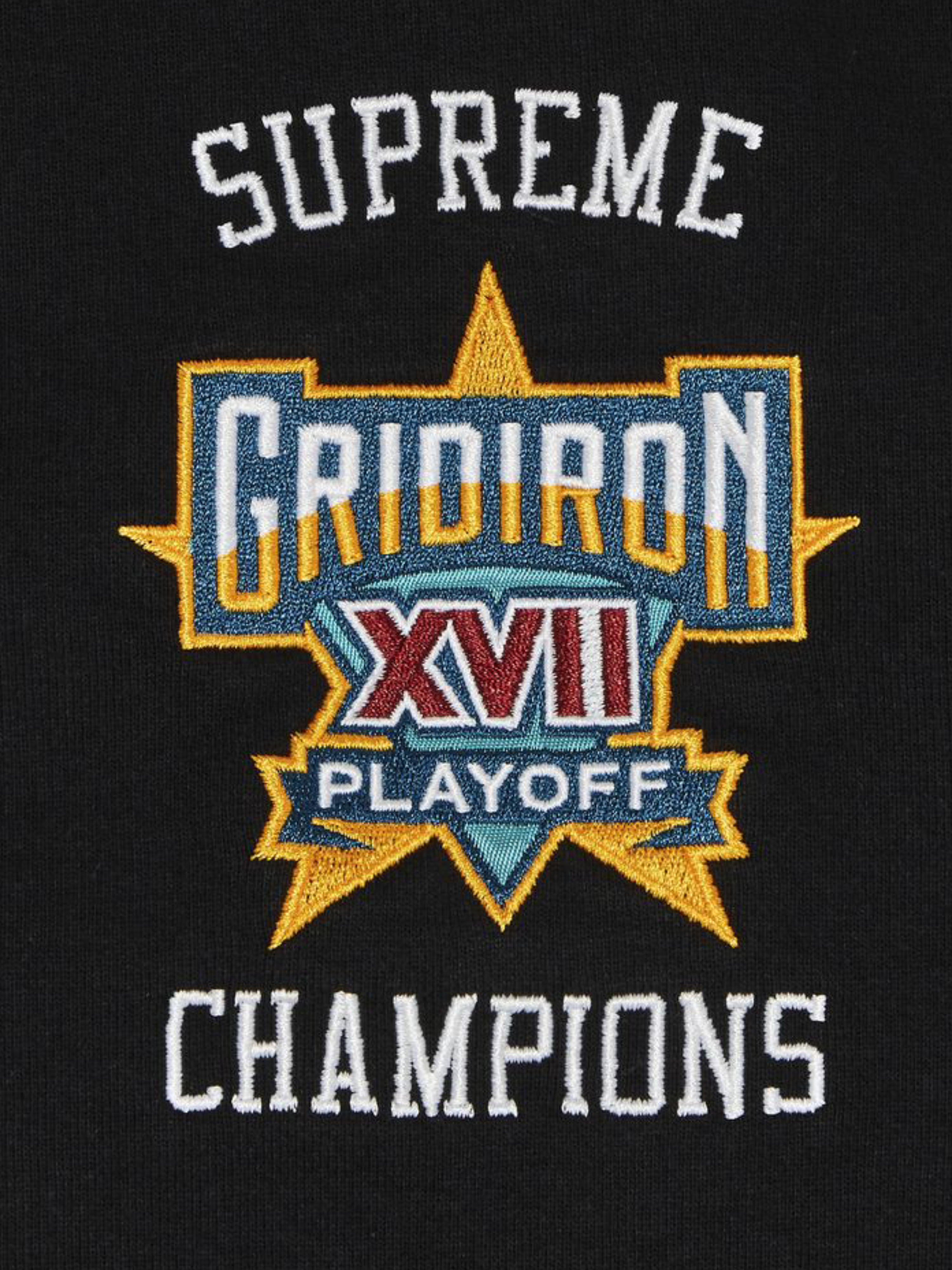 Supreme Playoffs Zip Up Hooded Sweatshirt 'Black'