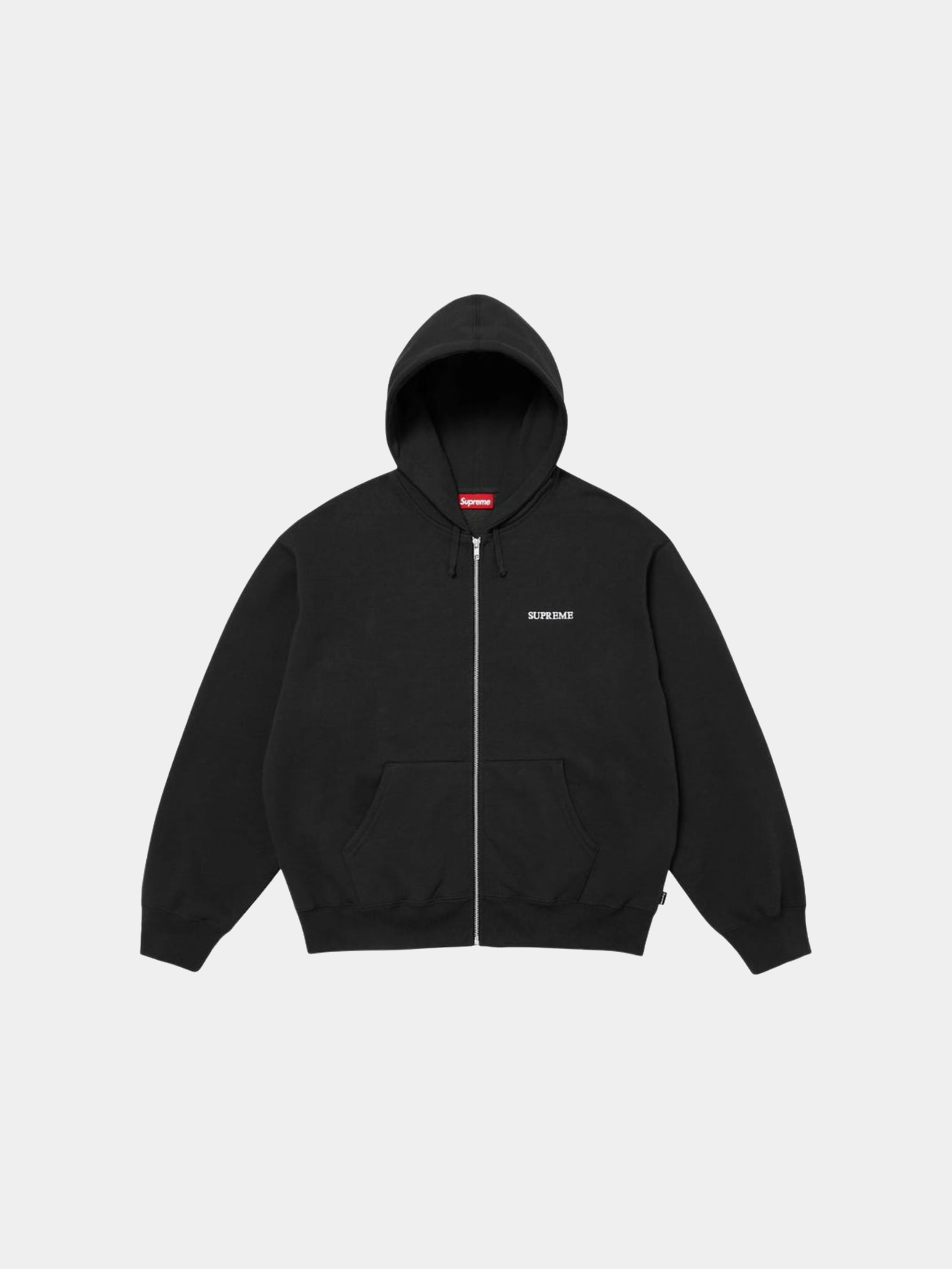 Supreme Idgaf Zip Up Hooded Sweatshirt 'Black'