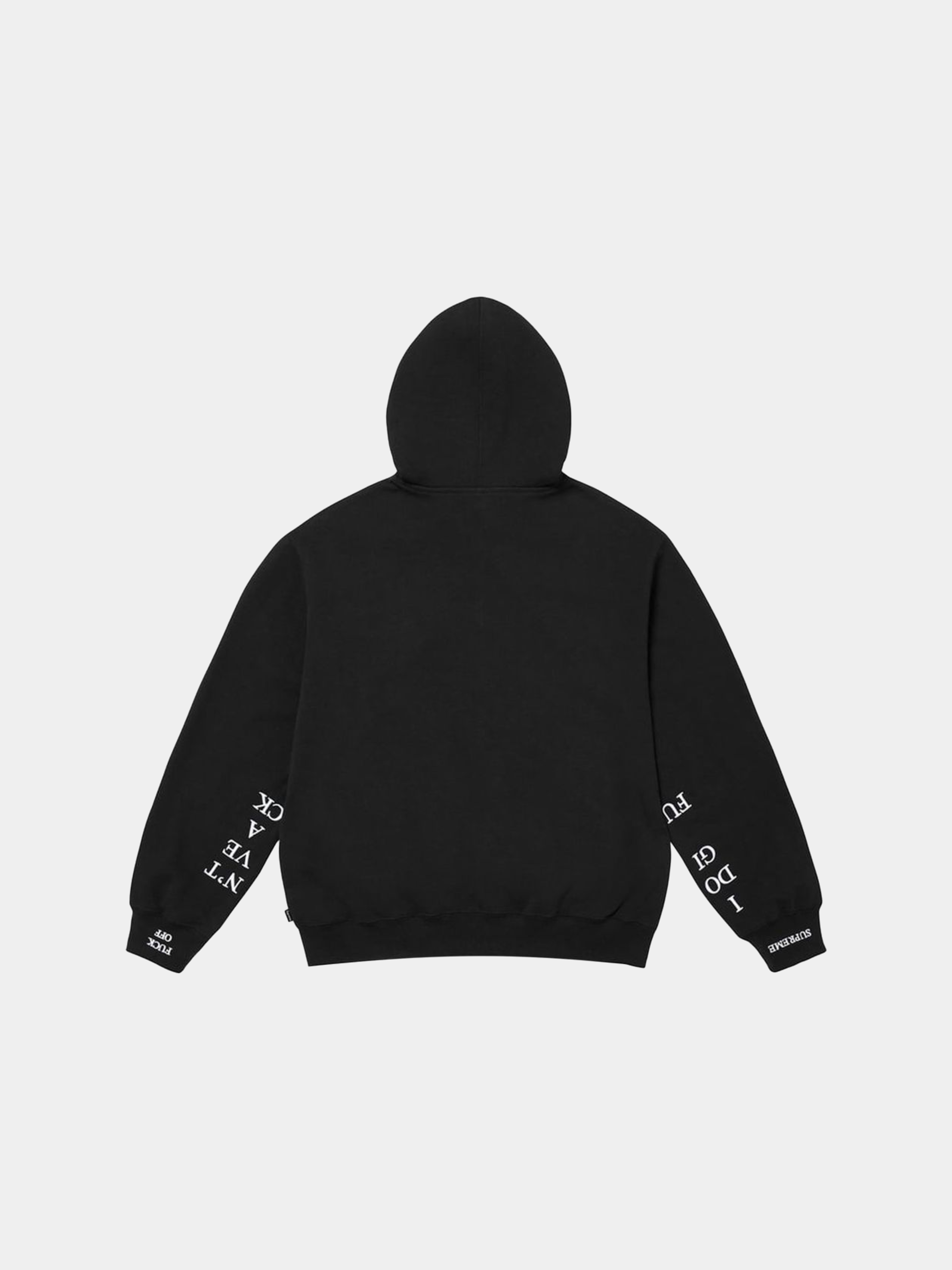 Supreme Idgaf Zip Up Hooded Sweatshirt 'Black'