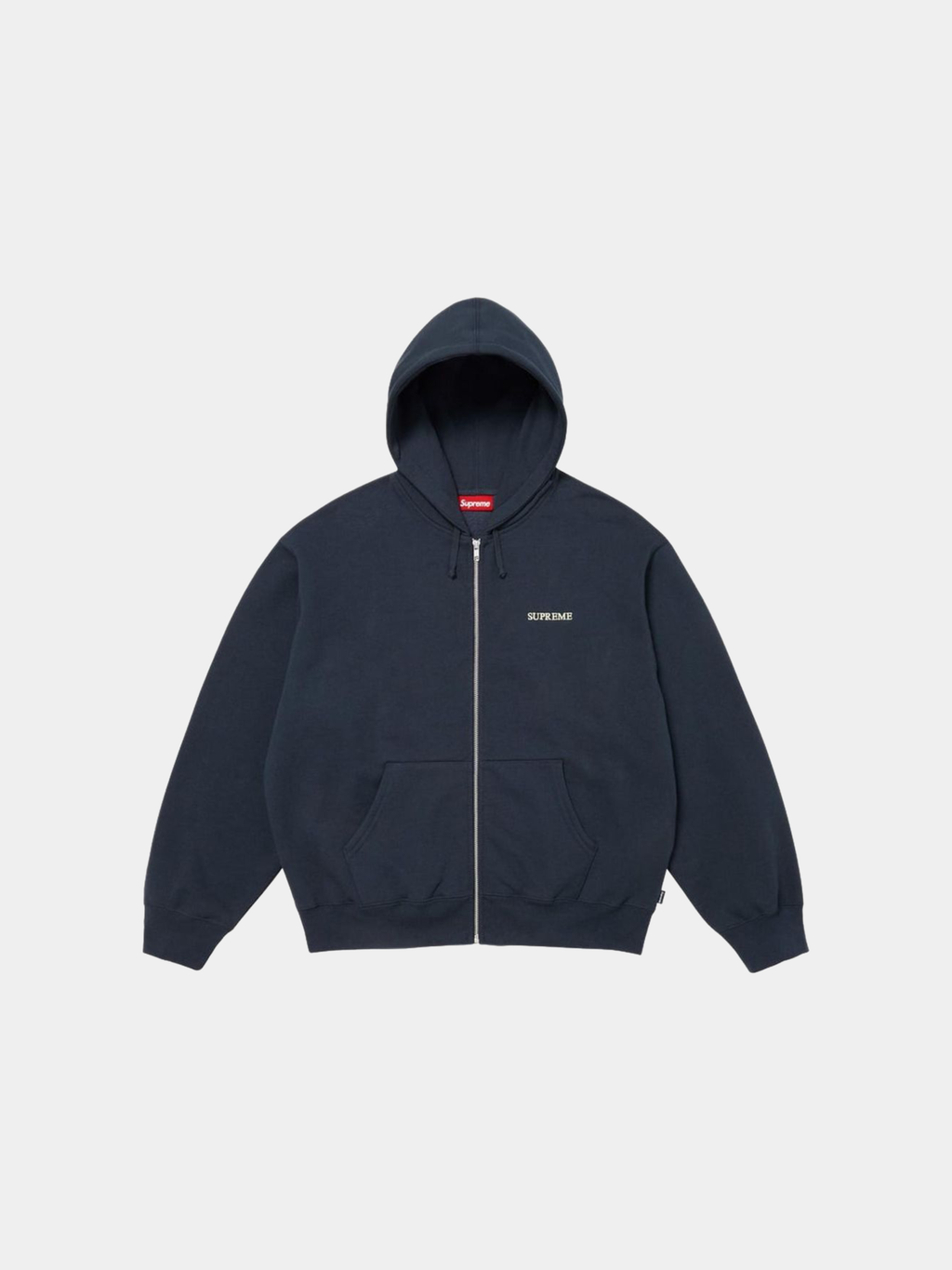 Supreme Idgaf Zip Up Hooded Sweatshirt 'Navy'