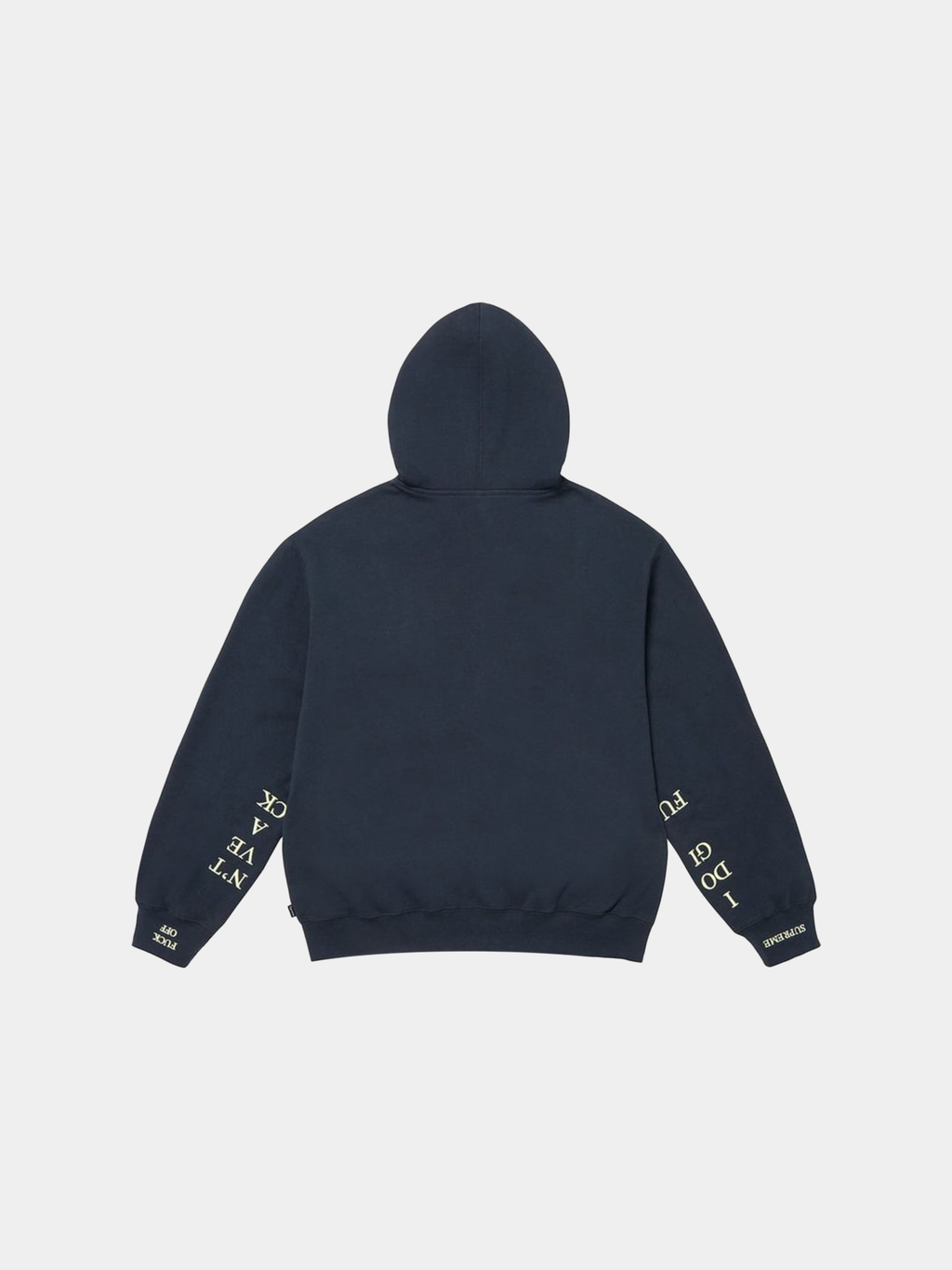 Supreme Idgaf Zip Up Hooded Sweatshirt 'Navy'