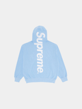 Supreme Satin Appliqué Hooded Sweatshirt 'Light Blue'
