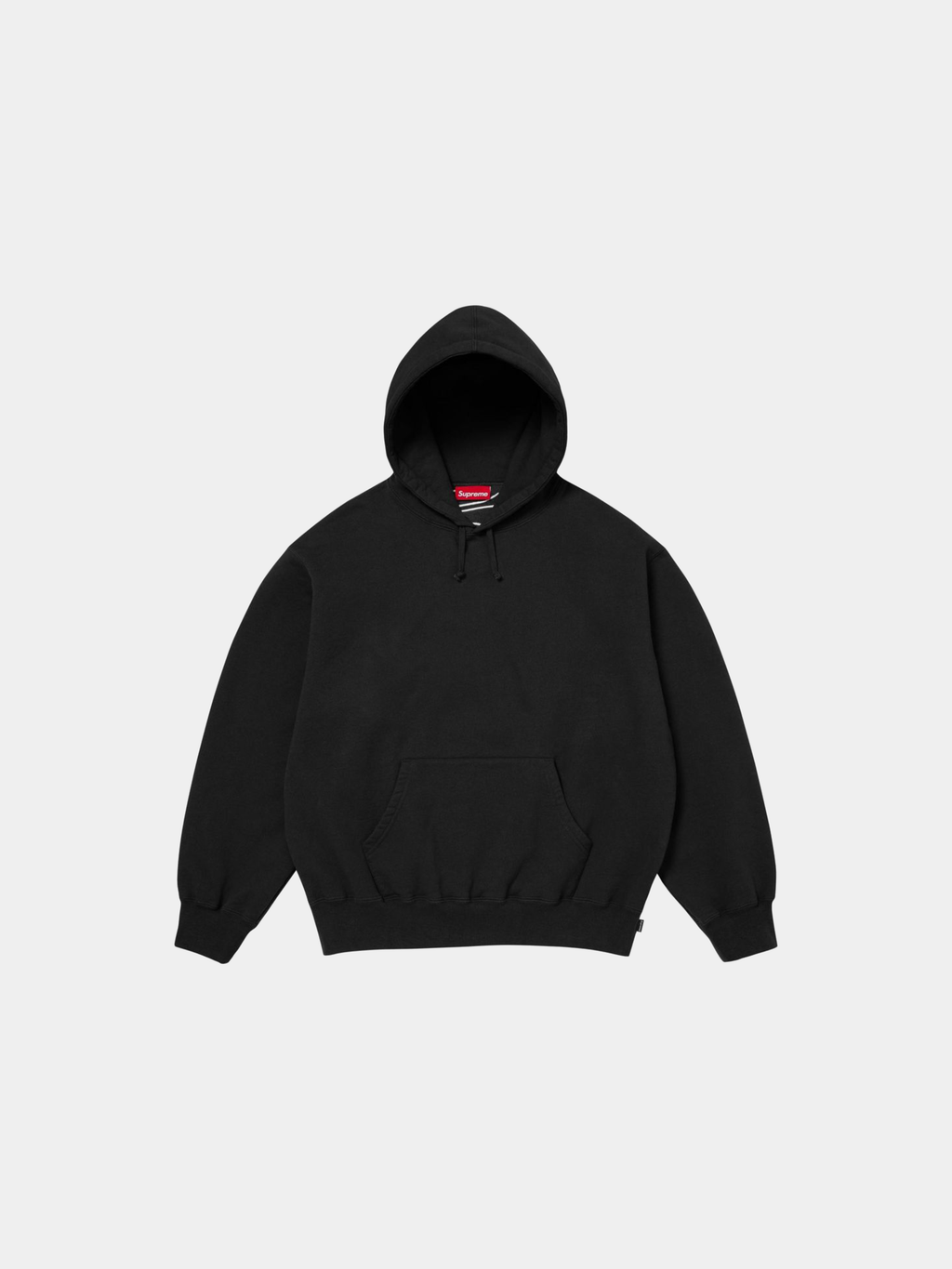 Supreme Satin Appliqué Hooded Sweatshirt 'Black'