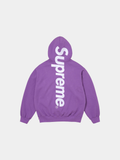 Supreme Satin Appliqué Hooded Sweatshirt 'Violet'
