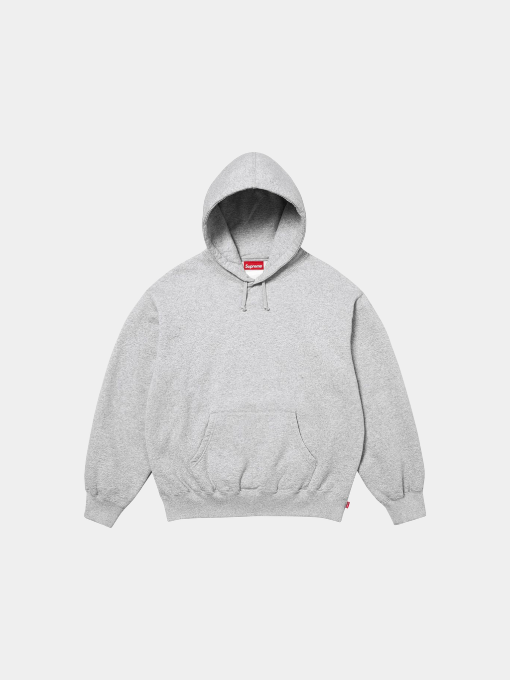 Supreme Satin Appliqué Hooded Sweatshirt 'Heather Grey'