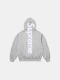 Supreme Satin Appliqué Hooded Sweatshirt 'Heather Grey'