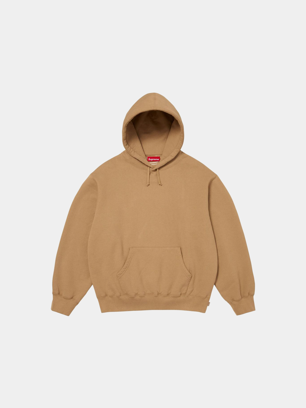 Supreme Satin Appliqué Hooded Sweatshirt 'Light Tan'