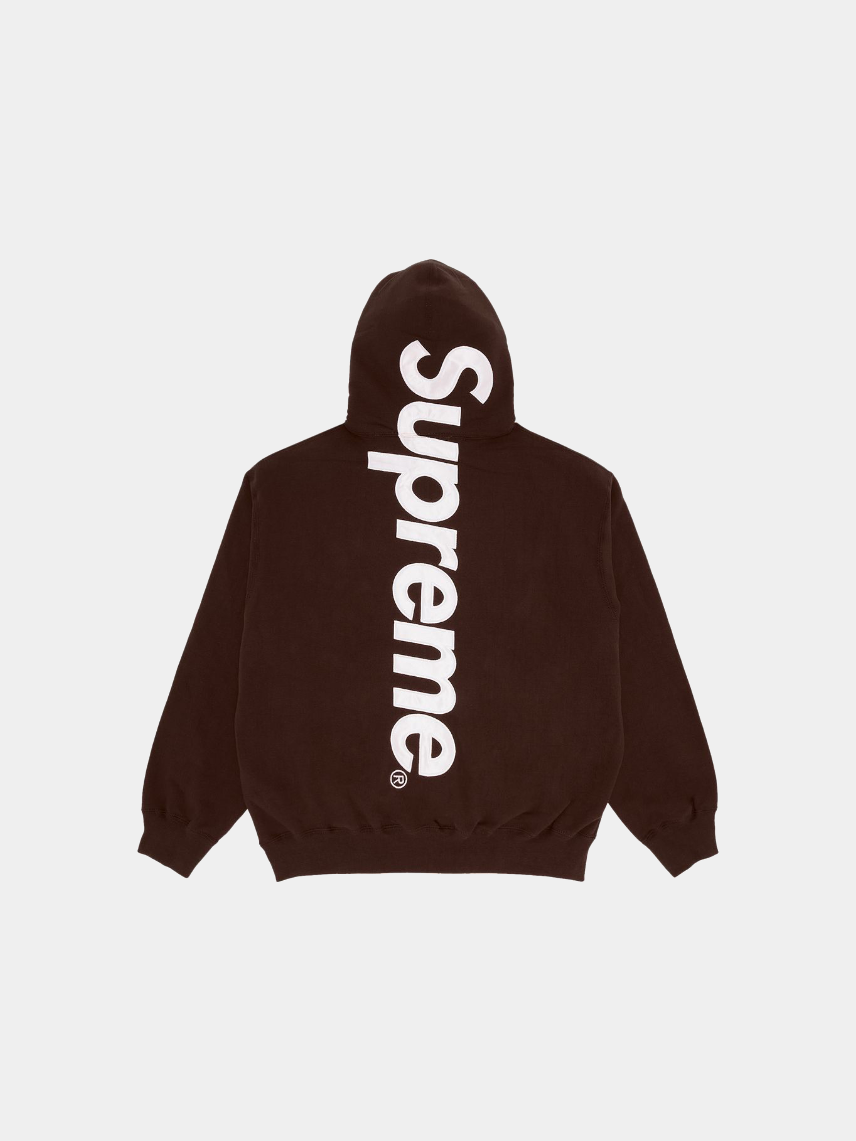 Supreme Satin Appliqué Hooded Sweatshirt 'Brown'