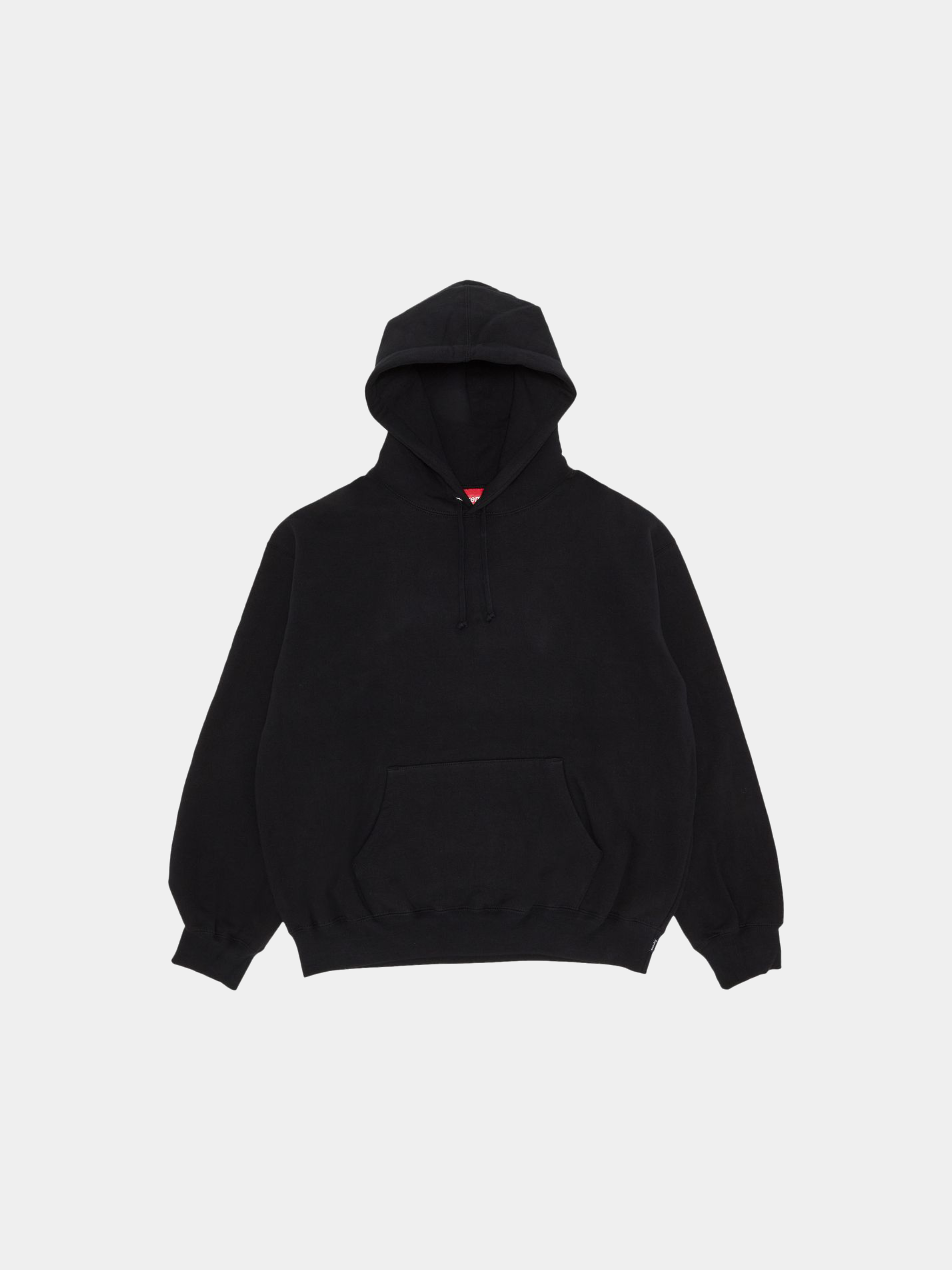 Supreme Satin Appliqué Hooded Sweatshirt 'Black'