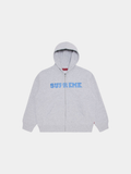 Supreme Collegiate Appliqué Zip Up Hooded Sweatshirt 'Ash Grey'