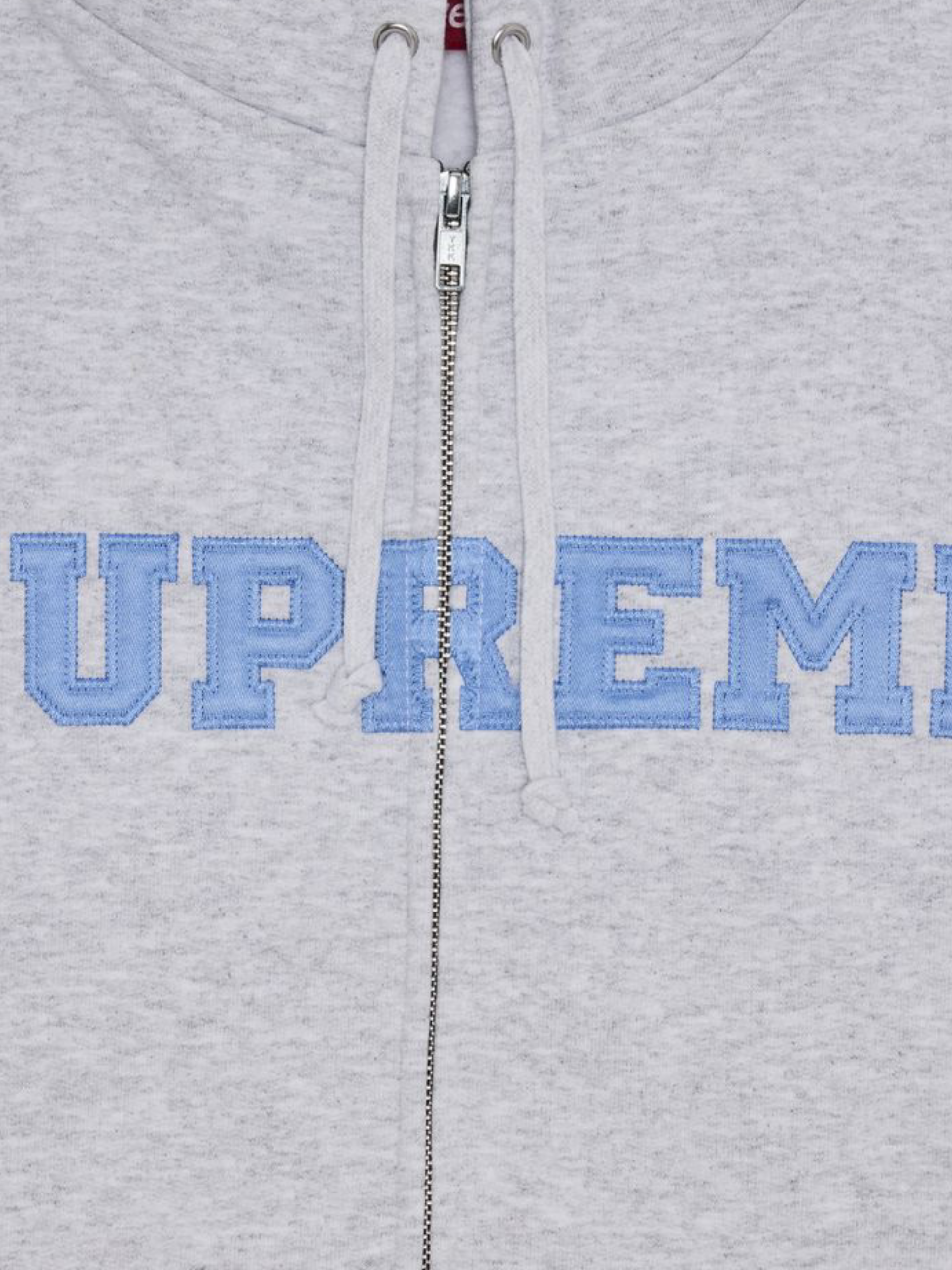 Supreme Collegiate Appliqué Zip Up Hooded Sweatshirt 'Ash Grey'