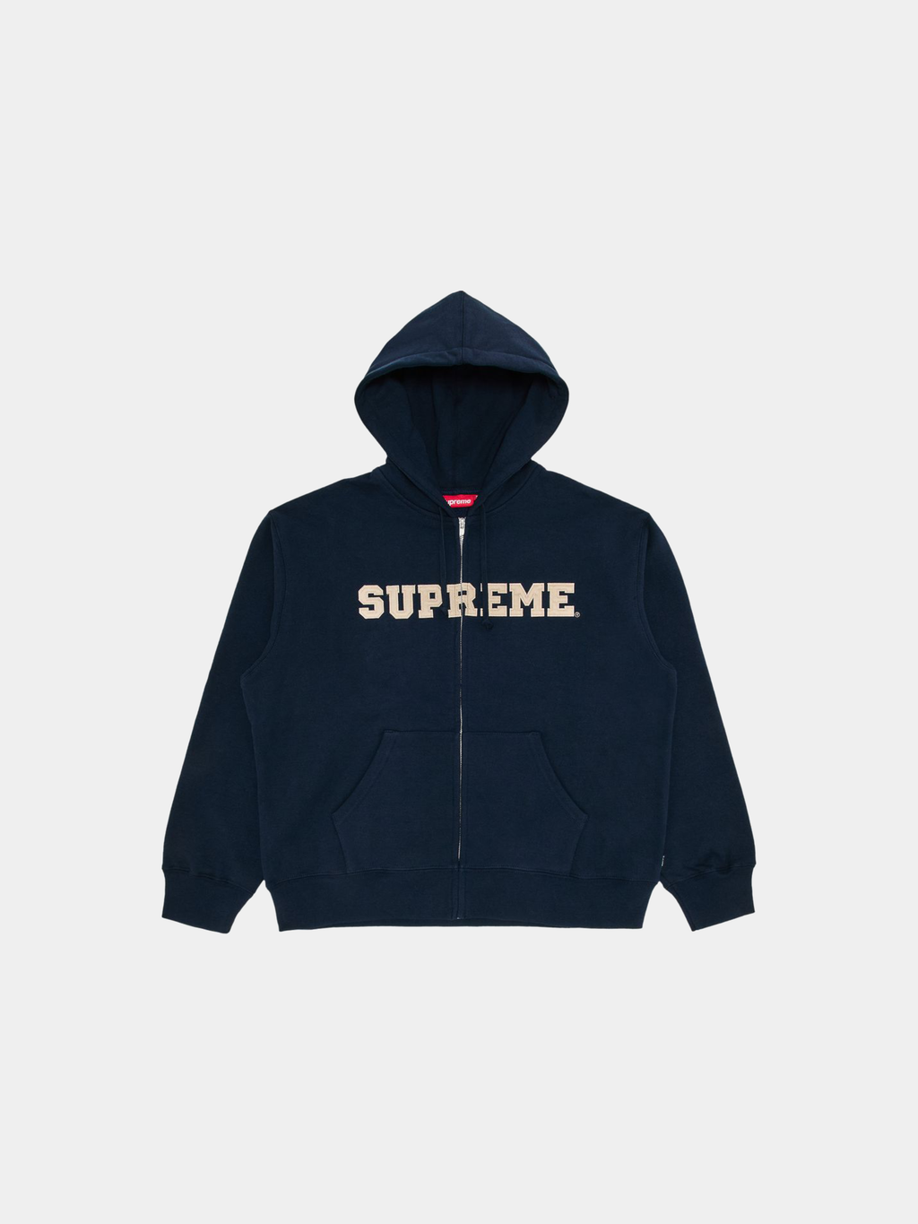 Supreme Collegiate Appliqué Zip Up Hooded Sweatshirt 'Navy'