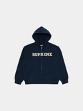Supreme Collegiate Appliqué Zip Up Hooded Sweatshirt 'Navy'
