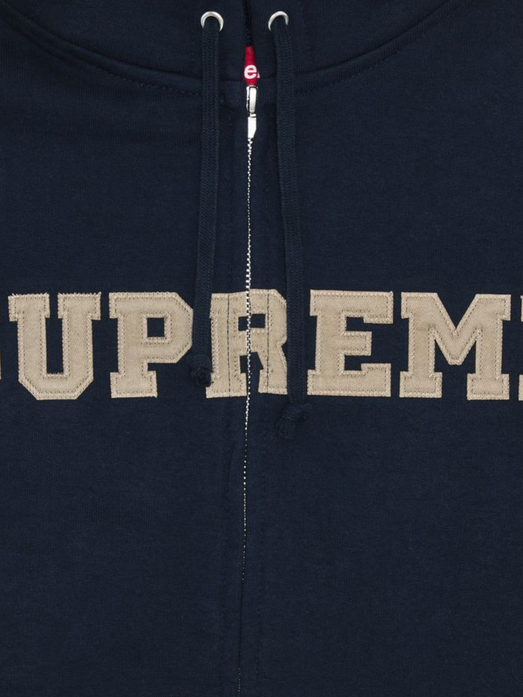 Supreme Collegiate Appliqué Zip Up Hooded Sweatshirt 'Navy'
