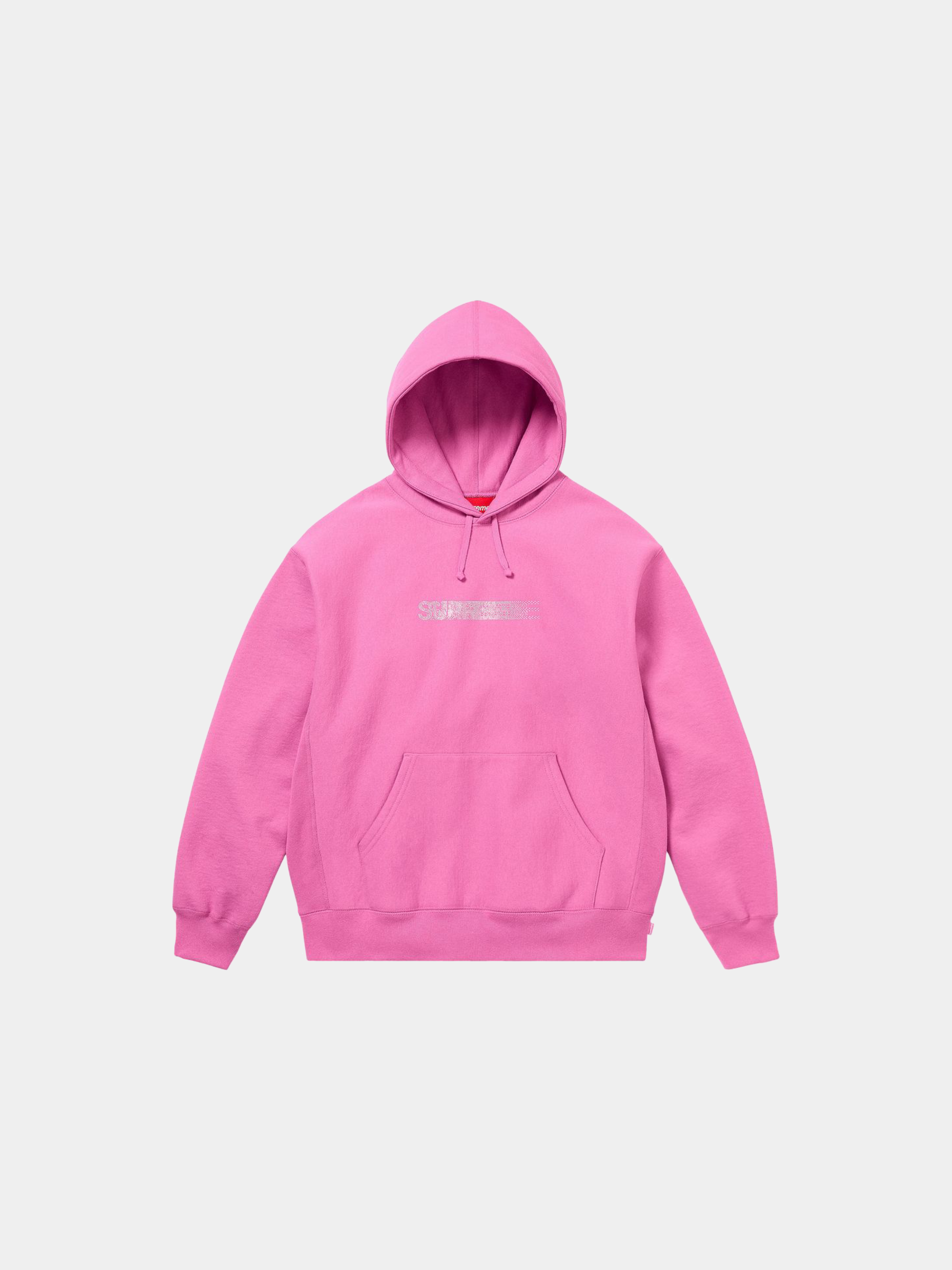 Supreme Swarovski Motion Logo Hooded Sweatshirt 'Pink'