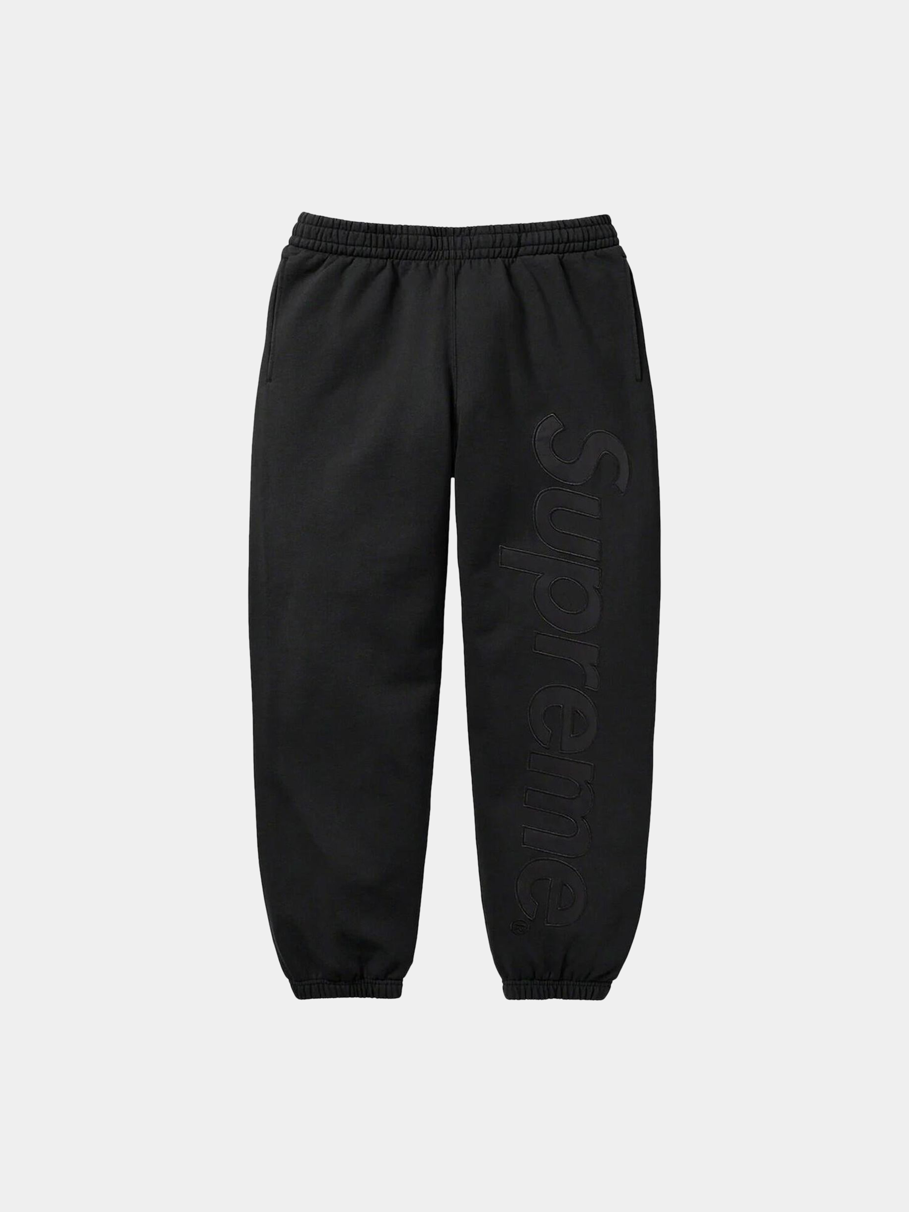 Supreme Satin Appliqué Sweatpant 'Black'