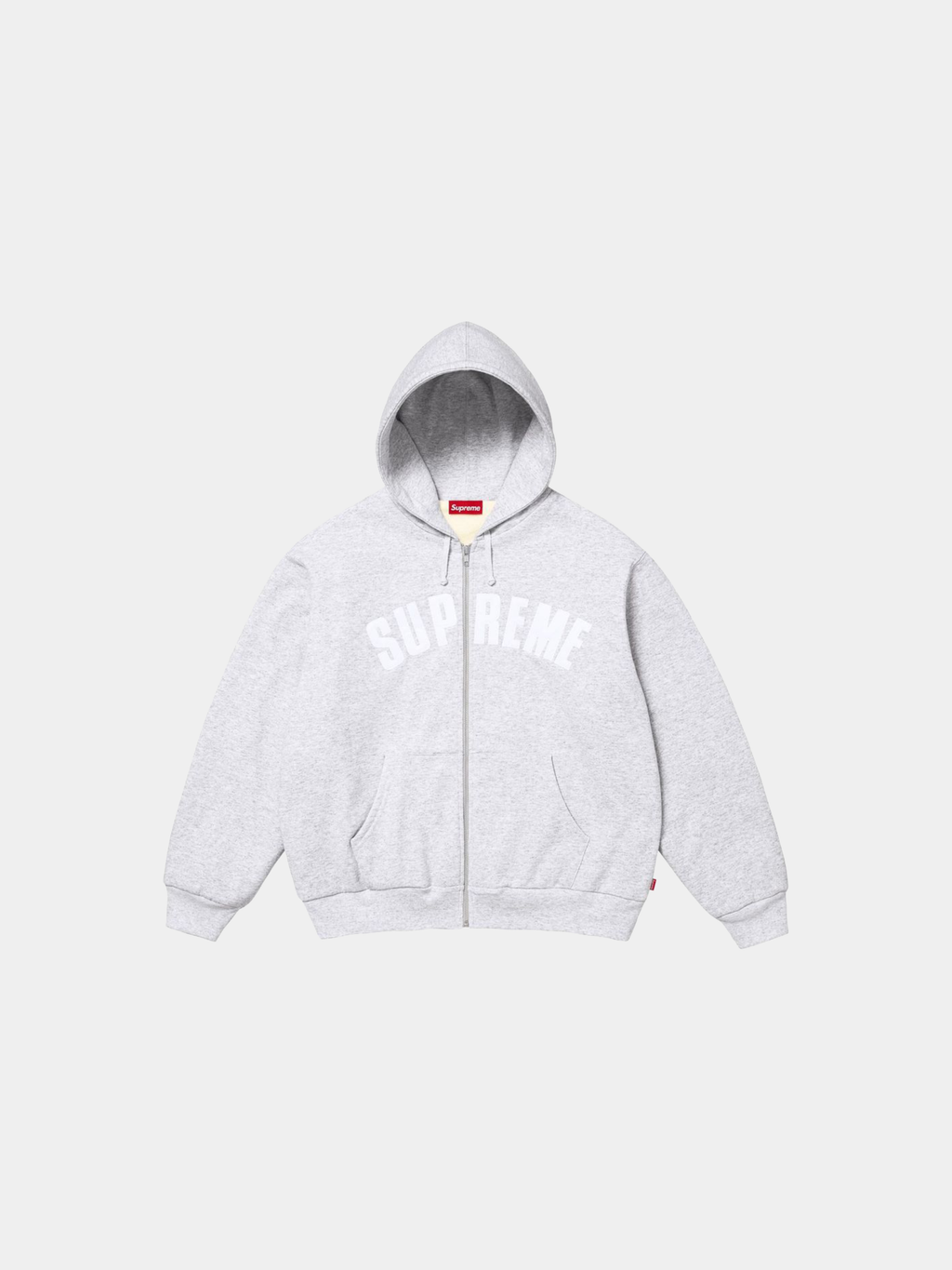 Supreme Arc Thermal Lined Zip Up Hooded Sweatshirt 'Ash Grey'